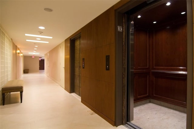 5001 Woodway Dr Unit 1704, Houston, TX 77056 - hallway with elevator and recessed lighting