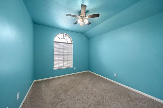 14711 Trailbrook Dr, Houston, TX 77095 - carpeted spare room featuring a ceiling fan and a textured ceiling