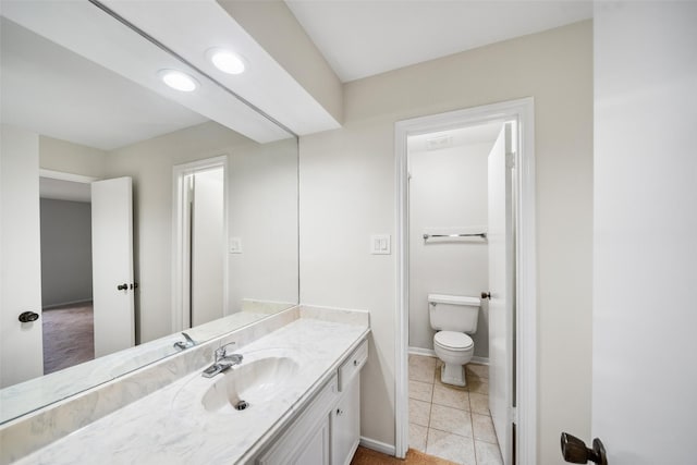 14708 Perthshire Rd Unit F, Houston, TX 77079 - bathroom with vanity and tile patterned flooring