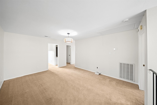 14708 Perthshire Rd Unit F, Houston, TX 77079 - empty room with attic access, light colored carpet, and a smoke detector