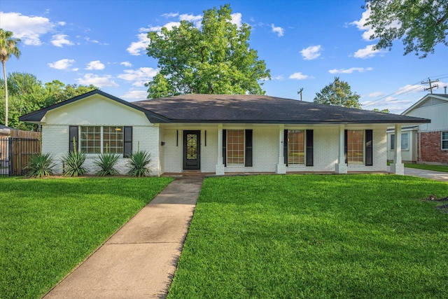 7807 Ella Lee Ln, Houston, TX 77063 - single story home with brick siding, covered porch, and a shingled roof