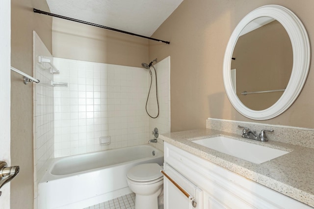 2611 Potomac Dr, League City, TX 77573 - bathroom with vanity, shower / washtub combination, and tile patterned flooring