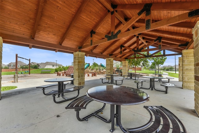 14251 Archer County Trl, Cypress, TX 77429 - view of patio with a gazebo