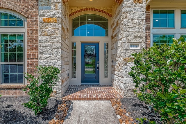 5918 Emmit Creek Ln, Sugar Land, TX 77479 - entrance to property featuring stone siding