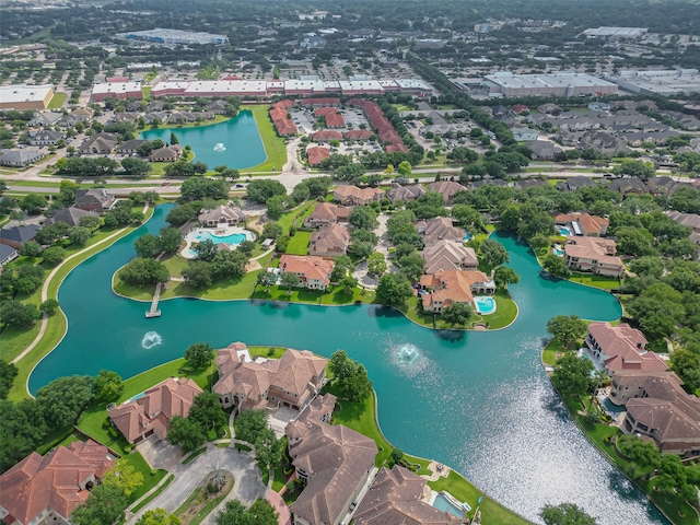 5918 Emmit Creek Ln, Sugar Land, TX 77479 - aerial perspective of suburban area with a large body of water