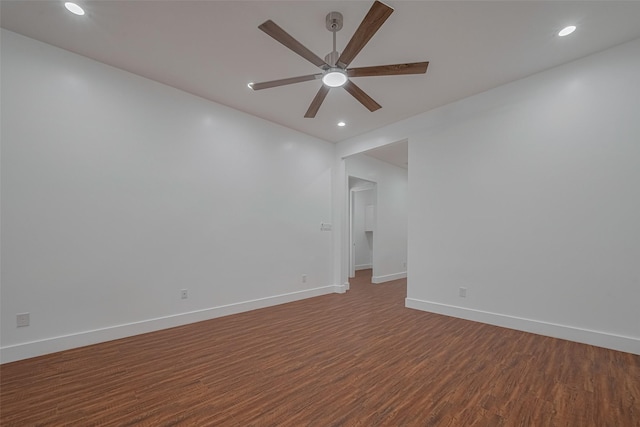 515 Briarcliff Dr, Houston, TX 77076 - unfurnished room featuring wood finished floors, a ceiling fan, and recessed lighting
