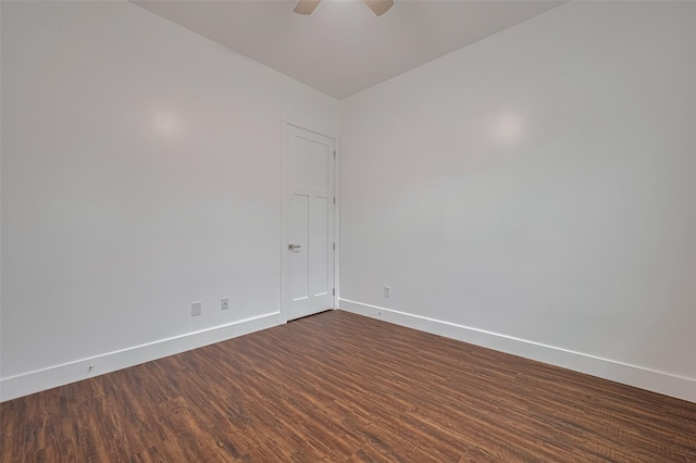 515 Briarcliff Dr, Houston, TX 77076 - empty room with dark wood-type flooring and ceiling fan