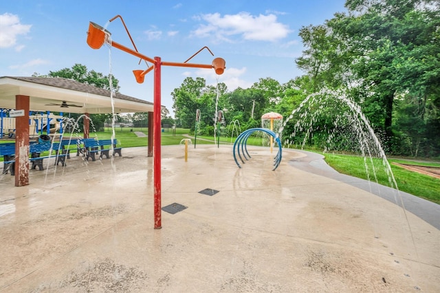 2110 Trailing Vine Rd, Spring, TX 77373 - community jungle gym with a yard and ceiling fan
