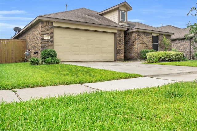12326 Sabine Point Dr, Humble, TX 77346 - view of front of property with concrete driveway, brick siding, a garage, and roof with shingles