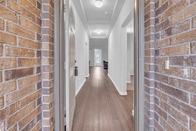 12326 Sabine Point Dr, Humble, TX 77346 - corridor featuring wood finished floors and baseboards
