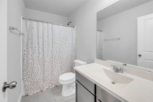 12326 Sabine Point Dr, Humble, TX 77346 - full bathroom with vanity, tile patterned flooring, and a shower with curtain