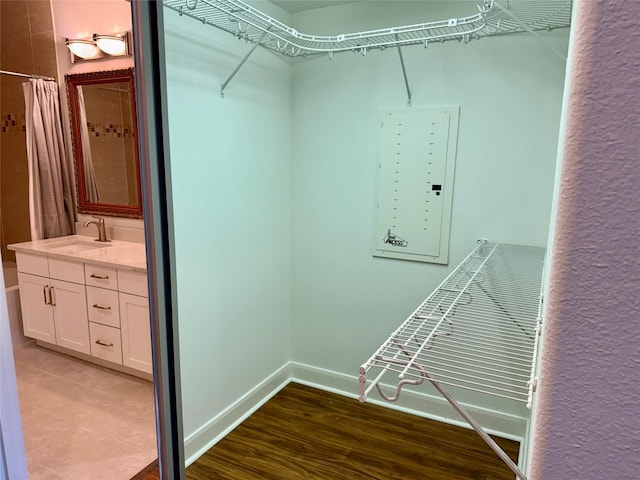 2299 Lone Star Dr Unit 308, Sugar Land, TX 77479 - spacious closet with a sink and light wood-type flooring