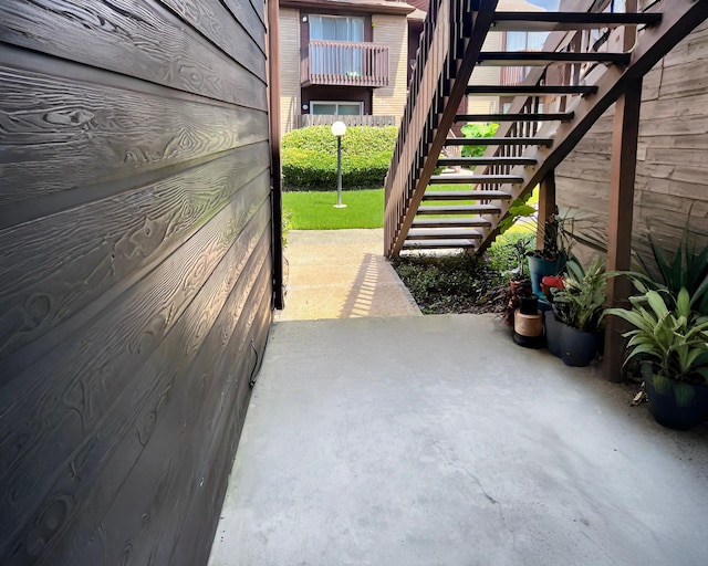 12905 Woodforest Blvd Unit 709, Houston, TX 77015 - view of patio / terrace featuring stairs