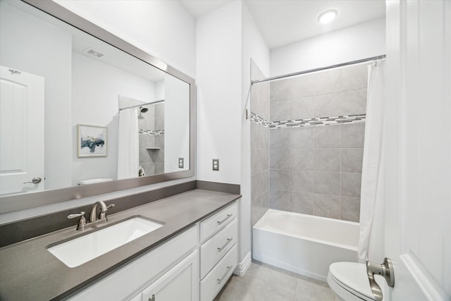 1120 Wakefield Dr, Houston, TX 77018 - full bathroom with vanity, tile patterned floors, and shower / bath combo