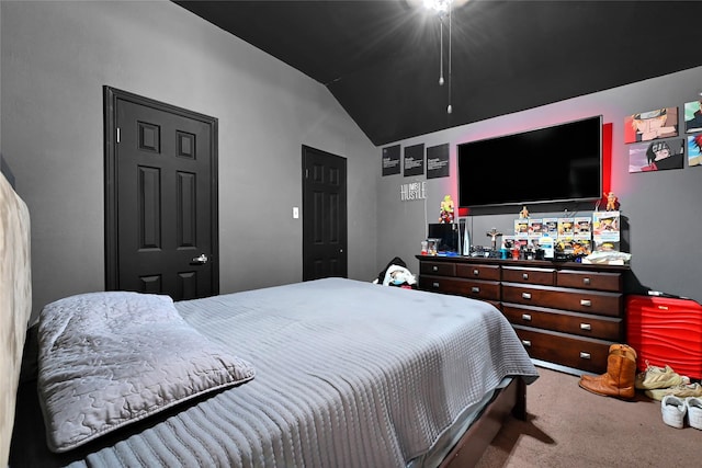 1318 Des Jardines St, Houston, TX 77023 - carpeted bedroom with vaulted ceiling