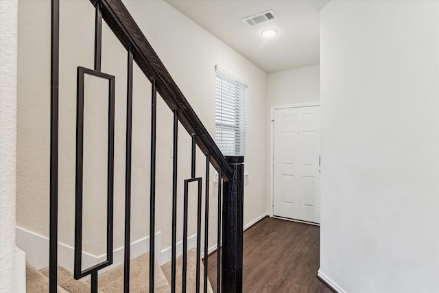 10967 Cannes Memorial Dr, Houston, TX 77043 - staircase with wood finished floors and baseboards