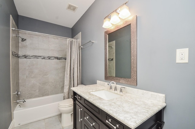 626 E 22nd St, Houston, TX 77008 - bathroom with shower / bath combo, vanity, and tile patterned flooring