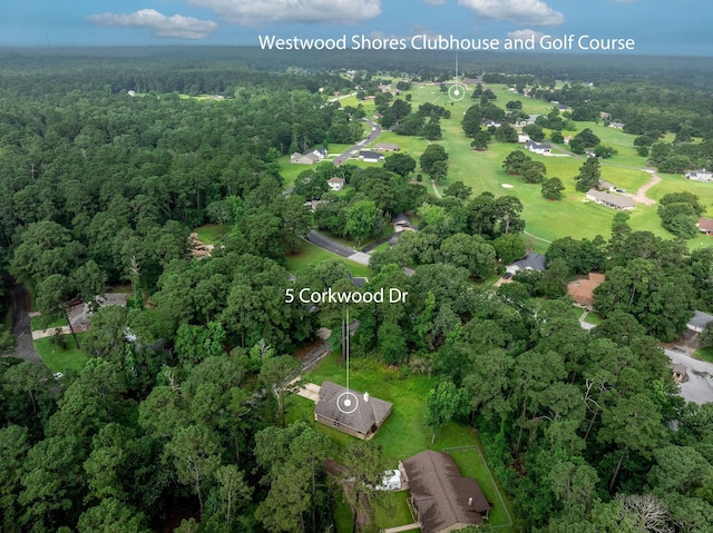 5 Corkwood Rd, Trinity, TX 75862 - aerial view of property's location with a heavily wooded area