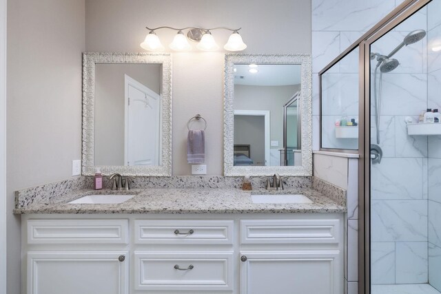 5 Corkwood Rd, Trinity, TX 75862 - bathroom with a shower stall and double vanity