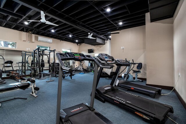 5 Corkwood Rd, Trinity, TX 75862 - exercise room with a wall unit AC