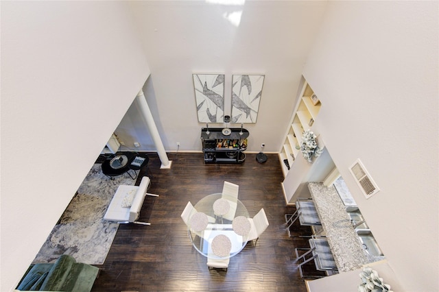 5830 Sampley Way Unit 5830, Houston, TX 77092 - living room with wood finished floors and a high ceiling