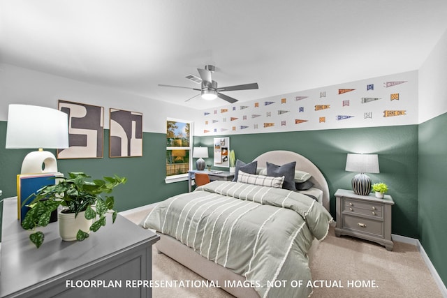 20530 Draper Rd, Tomball, TX 77377 - carpeted bedroom featuring baseboards and ceiling fan