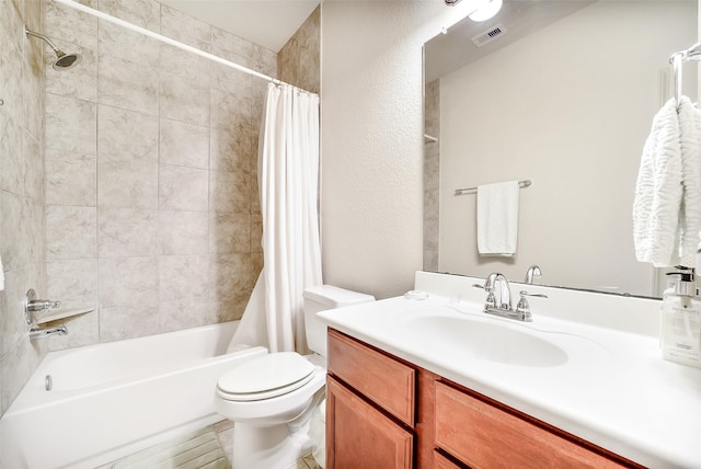 2614 Maverick Park Ln, Katy, TX 77449 - bathroom with vanity and shower / tub combo with curtain
