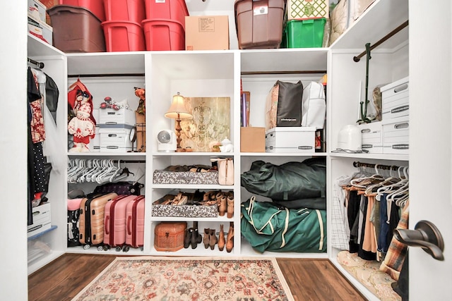 6111 Meadowstream Ct, Katy, TX 77450 - walk in closet with wood finished floors