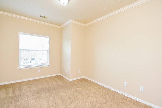 14431 Basalt Ln, Houston, TX 77077 - spare room featuring crown molding, light carpet, and attic access