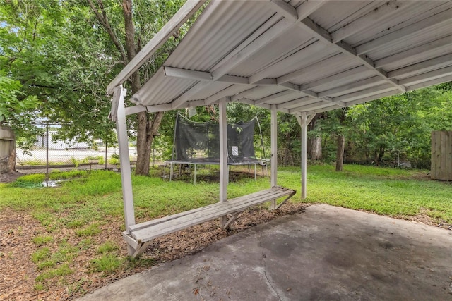 11515 Duane St, Houston, TX 77047 - view of patio / terrace featuring a trampoline