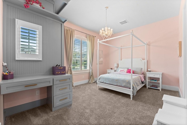 22 Mayapple Blossom Pl, Tomball, TX 77375 - carpeted bedroom with a chandelier and an office area