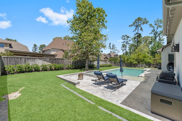 22 Mayapple Blossom Pl, Tomball, TX 77375 - fenced backyard with a patio area
