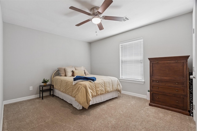 4511 Palo Pinto Dr, Houston, TX 77041 - bedroom featuring light colored carpet and a ceiling fan
