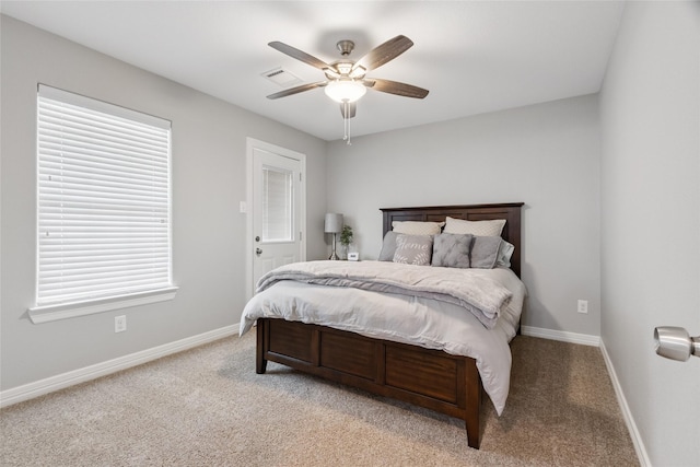 4511 Palo Pinto Dr, Houston, TX 77041 - bedroom with light colored carpet and a ceiling fan