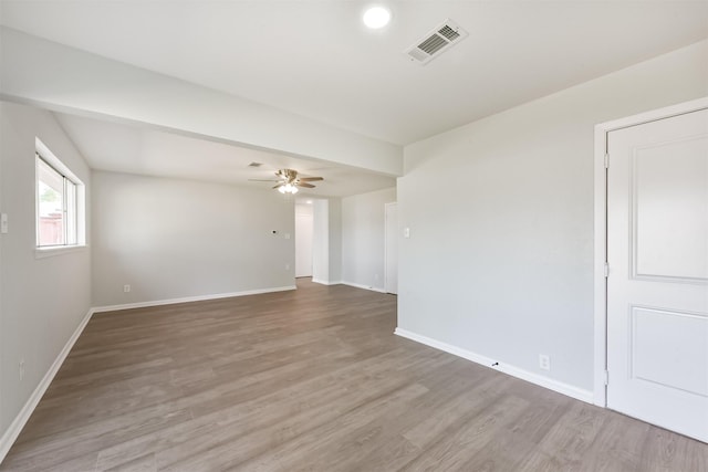 1310 Beaver Bend Rd, Houston, TX 77088 - empty room featuring wood finished floors and ceiling fan
