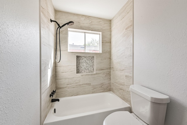 1310 Beaver Bend Rd, Houston, TX 77088 - full bath with a textured wall and shower / bathtub combination