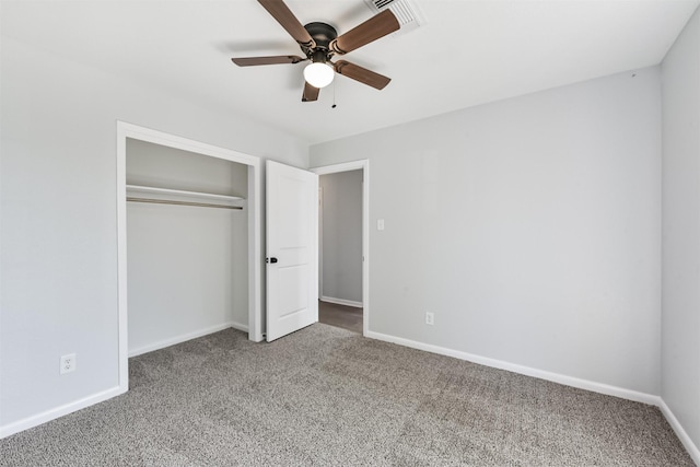 1310 Beaver Bend Rd, Houston, TX 77088 - unfurnished bedroom featuring carpet flooring, a closet, and ceiling fan