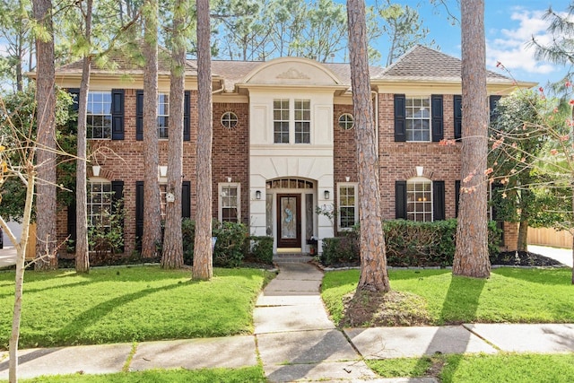 3919 Park Circle Way, Houston, TX 77059 - view of property with brick siding, a front lawn, and a shingled roof