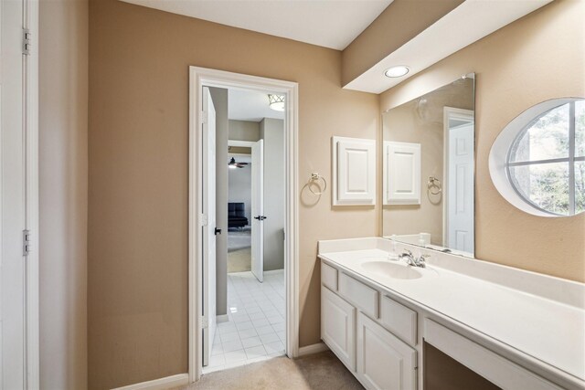 3919 Park Circle Way, Houston, TX 77059 - bathroom featuring vanity and tile patterned flooring