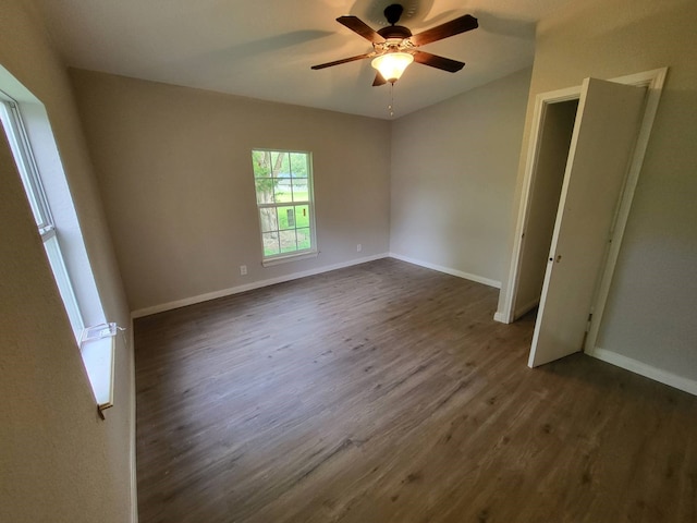 4520 County Road 929c, Brazoria, TX 77422 - unfurnished room featuring dark wood-type flooring and ceiling fan