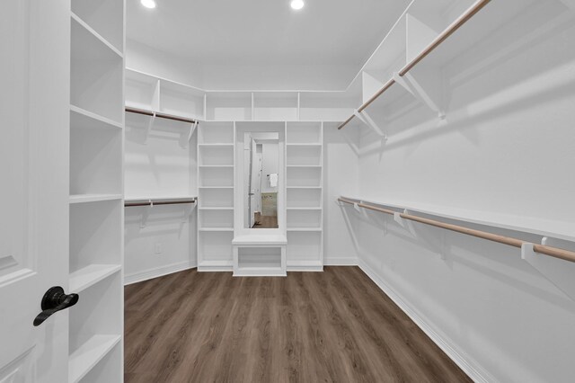 2172 Greentree Dr, Huntsville, TX 77340 - spacious closet featuring dark wood-type flooring