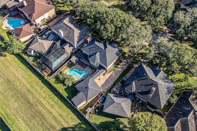 1526 Pecan Crossing Dr, Richmond, TX 77406 - aerial view of property and surrounding area with a pool area