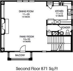 1048 W 21st St, Houston, TX 77008 - view of home floor plan
