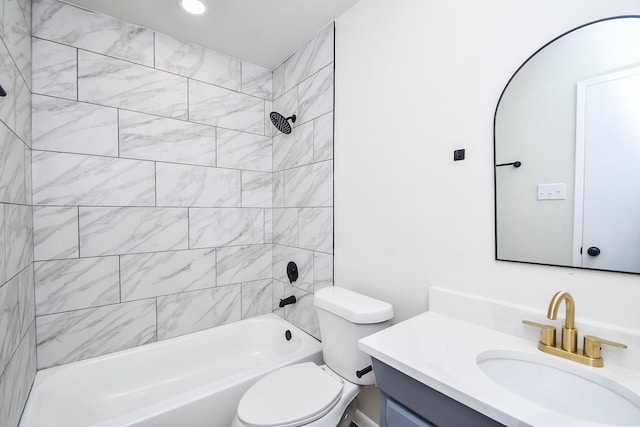 14511 Lourdes Dr, Houston, TX 77049 - bathroom featuring vanity and washtub / shower combination