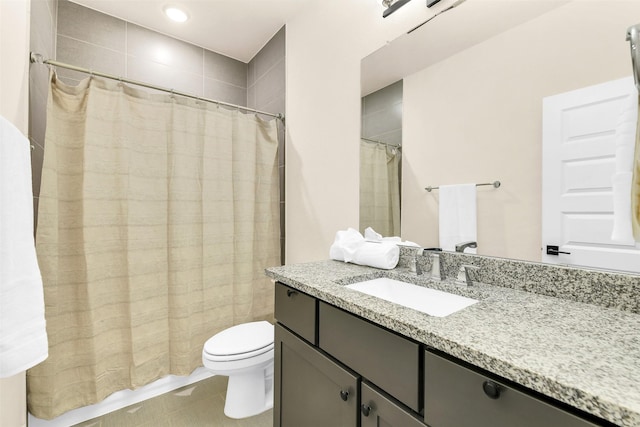 19303 Tree Canopy Ct, Cypress, TX 77433 - bathroom featuring vanity and a shower with curtain
