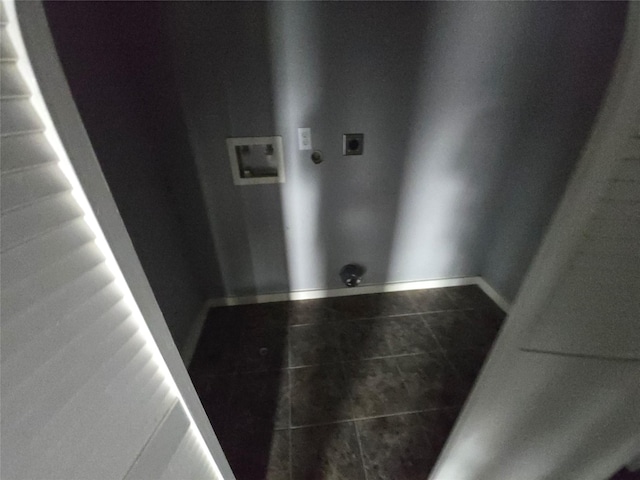 146 Disney St, Arcola, TX 77583 - laundry room featuring electric dryer hookup, hookup for a washing machine, and tile patterned floors