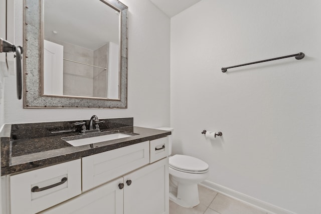 16746 Highland Country Dr, Cypress, TX 77433 - bathroom featuring vanity, tile patterned floors, and a shower