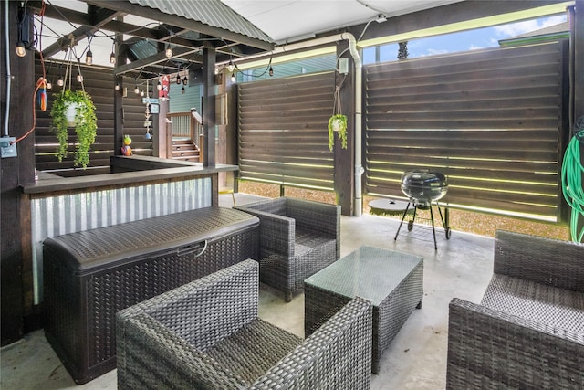 975 S S Cv, Crystal Beach, TX 77650 - view of patio / terrace featuring outdoor lounge area