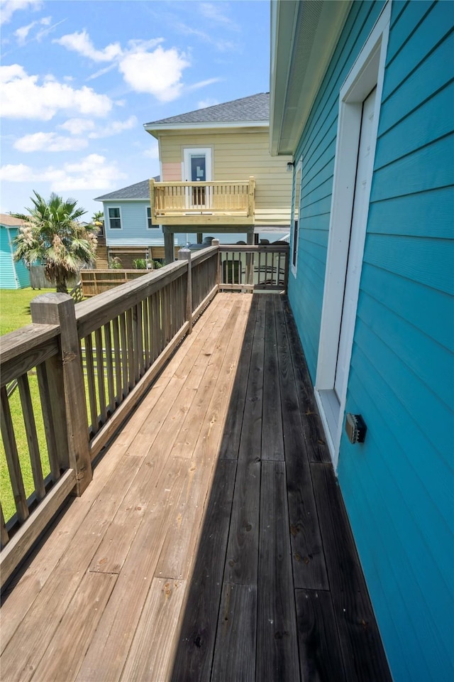 975 S S Cv, Crystal Beach, TX 77650 - view of wooden terrace