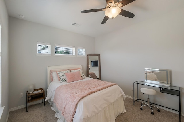19506 Bradford Pines Ct, Cypress, TX 77433 - bedroom with light carpet and ceiling fan